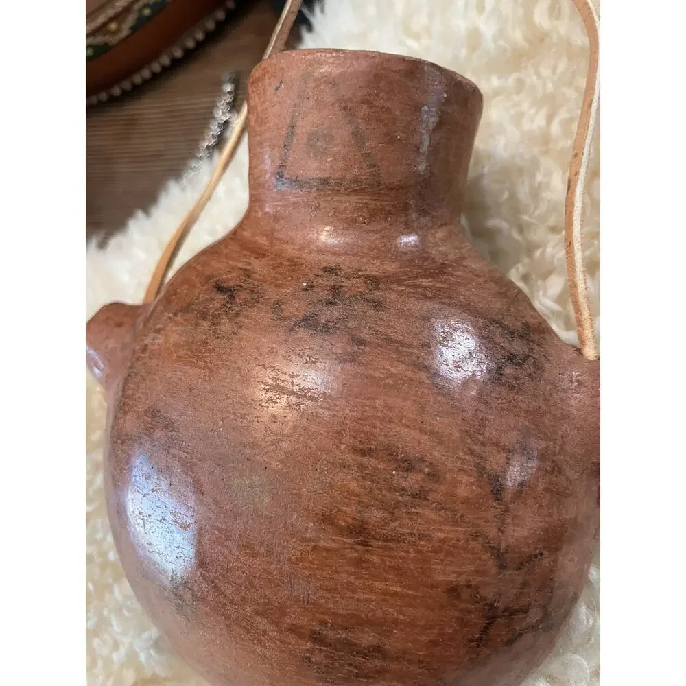 Antique MARICOPA Pottery CANTEEN Tohono O’odham NATIVE AMERICAN. Lena Albert?